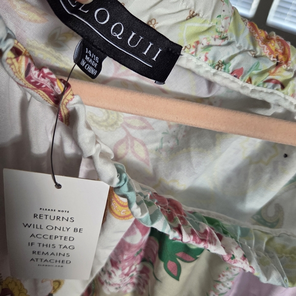 Eloquii Multicolor Floral A-Line Skirt - Picture 3 of 3